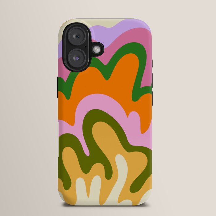 70s Hippie Retro Abstract Colorful Explosion iPhone Case
