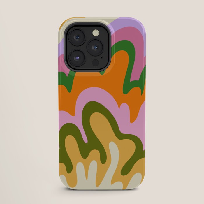 70s Hippie Retro Abstract Colorful Explosion iPhone Case
