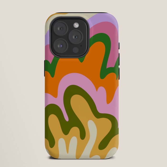 70s Hippie Retro Abstract Colorful Explosion iPhone Case