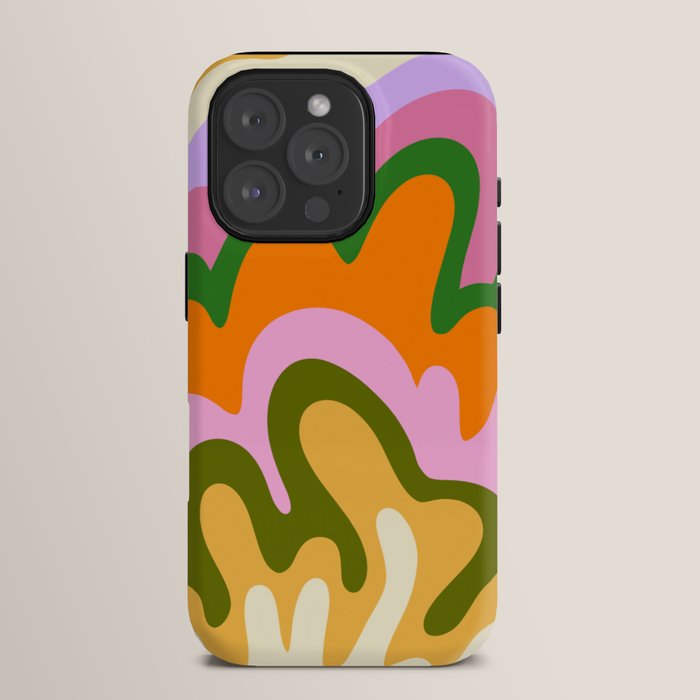 70s Hippie Retro Abstract Colorful Explosion iPhone Case