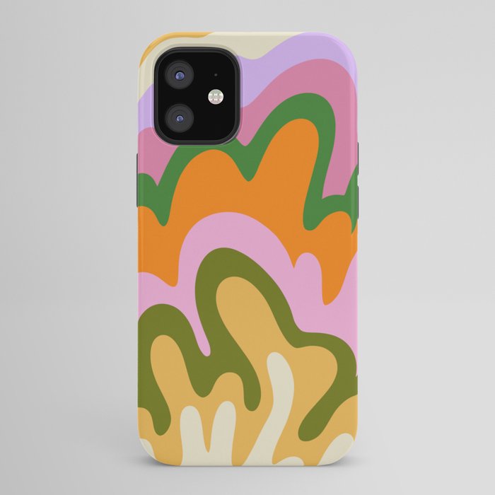70s Hippie Retro Abstract Colorful Explosion iPhone Case