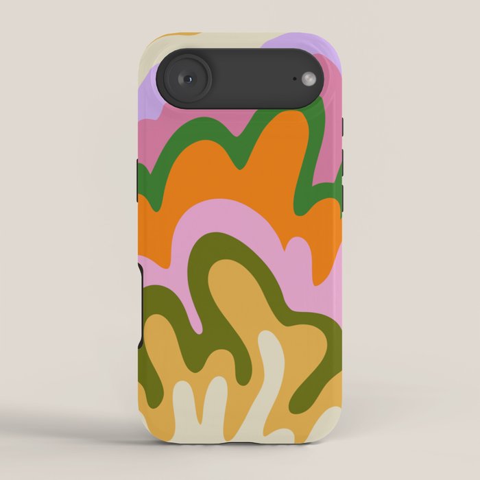 70s Hippie Retro Abstract Colorful Explosion iPhone Case