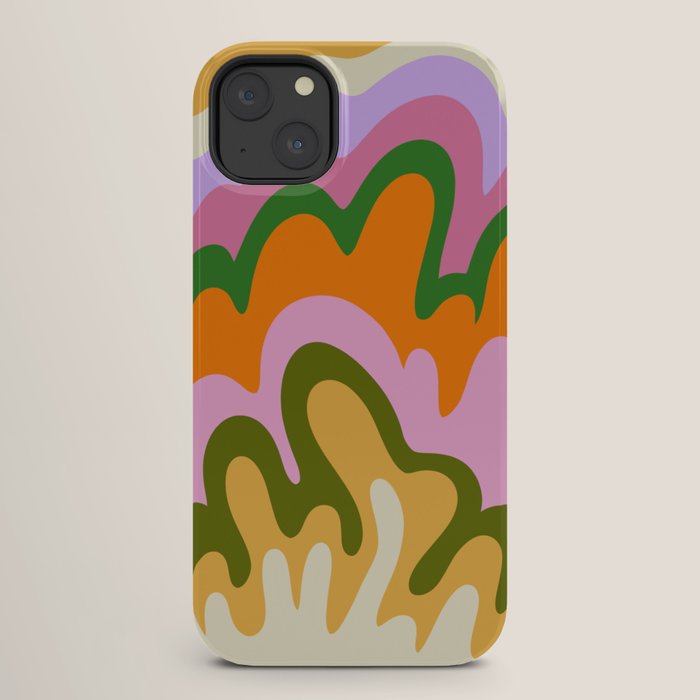 70s Hippie Retro Abstract Colorful Explosion iPhone Case