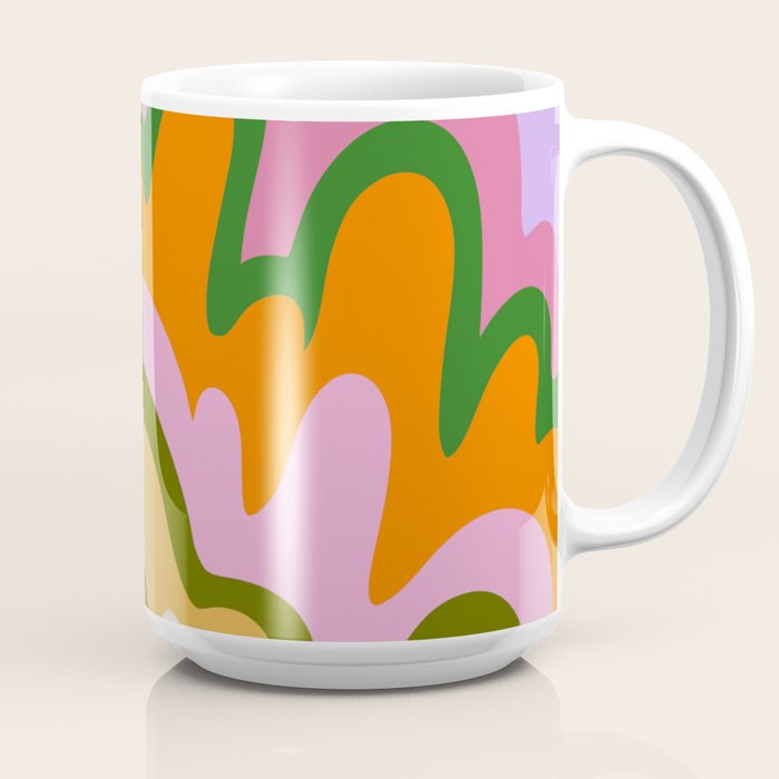 70s Hippie Retro Abstract Colorful Explosion Coffee Mug