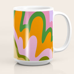 70s Hippie Retro Abstract Colorful Explosion Coffee Mug