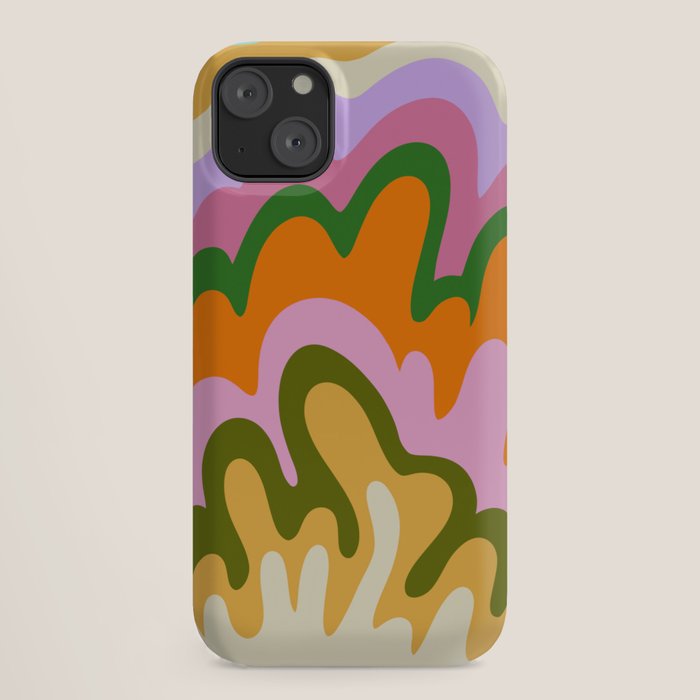 70s Hippie Retro Abstract Colorful Explosion iPhone Case