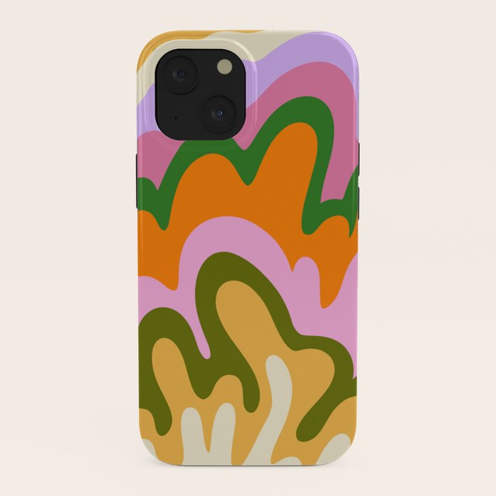 70s Hippie Retro Abstract Colorful Explosion iPhone Case