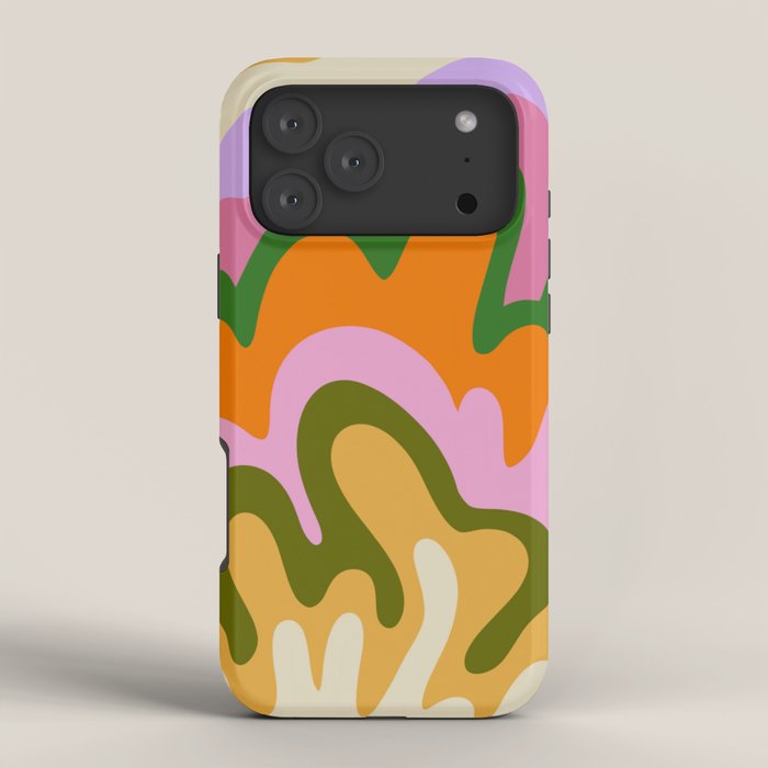 70s Hippie Retro Abstract Colorful Explosion iPhone Case