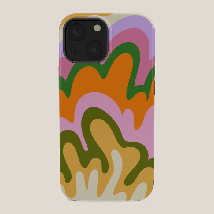 70s Hippie Retro Abstract Colorful Explosion iPhone Case