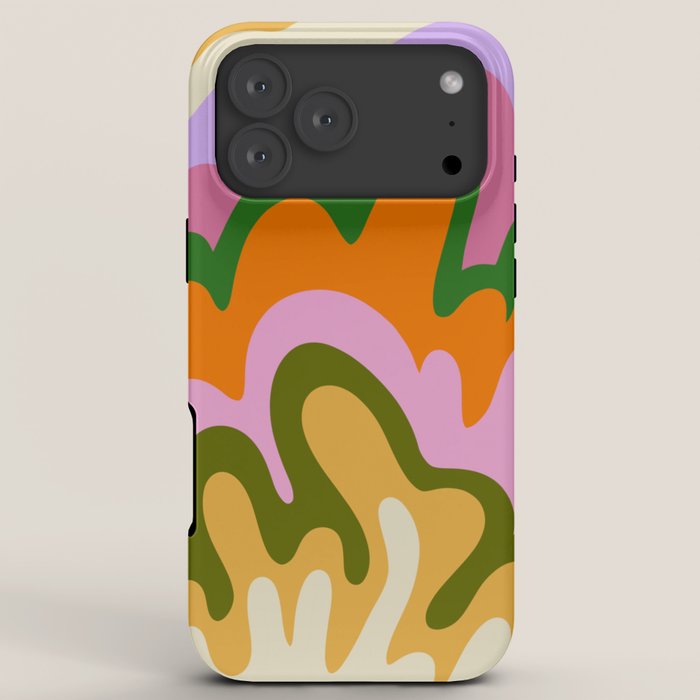 70s Hippie Retro Abstract Colorful Explosion iPhone Case