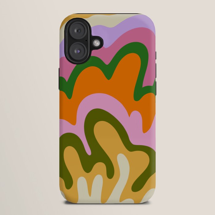 70s Hippie Retro Abstract Colorful Explosion iPhone Case