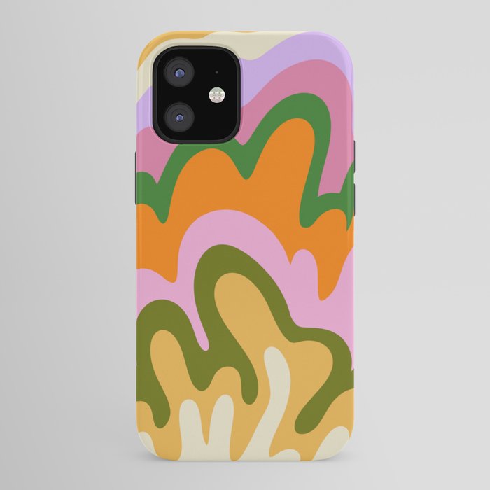 70s Hippie Retro Abstract Colorful Explosion iPhone Case