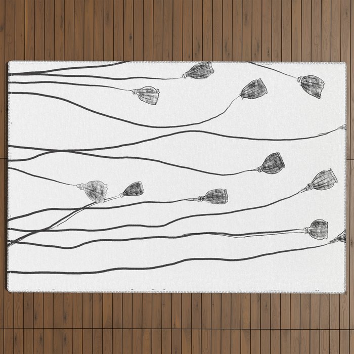 A group of poppy heads Outdoor Rug