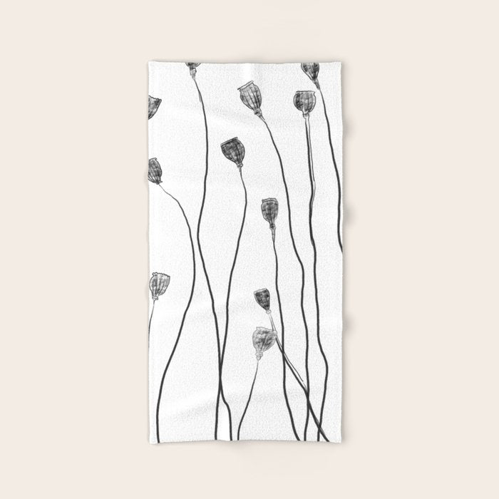A group of poppy heads Bath Towel