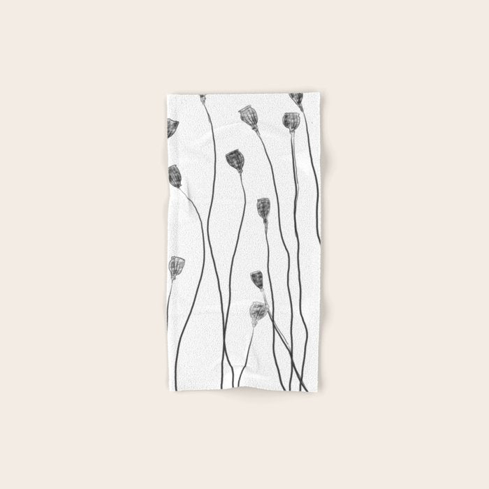 A group of poppy heads Bath Towel