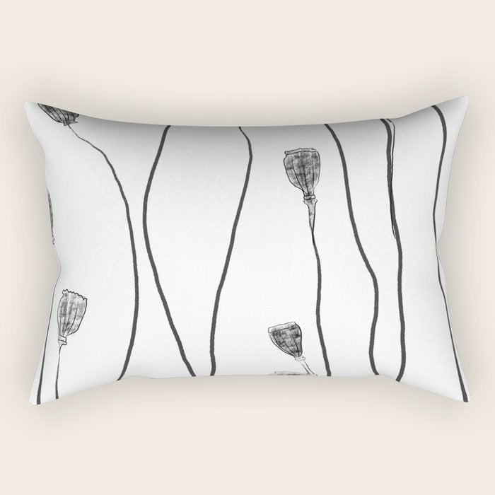 A group of poppy heads Rectangular Pillow