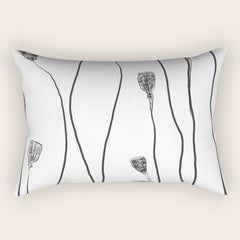 A group of poppy heads Rectangular Pillow