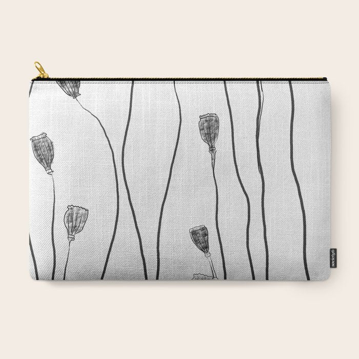 A group of poppy heads Carry All Pouch