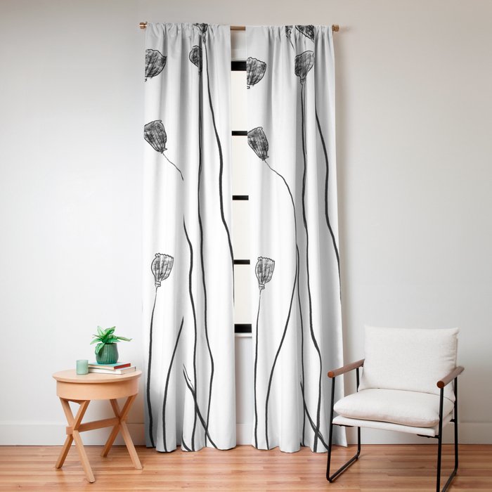 A group of poppy heads Window Curtain