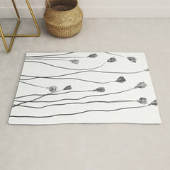 A group of poppy heads Rug
