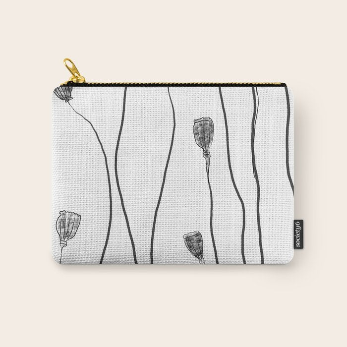 A group of poppy heads Carry All Pouch