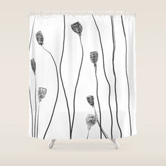 A group of poppy heads Shower Curtain