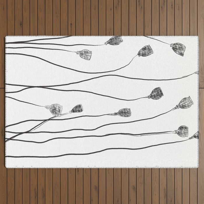 A group of poppy heads Outdoor Rug