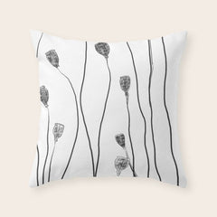 A group of poppy heads Throw Pillow
