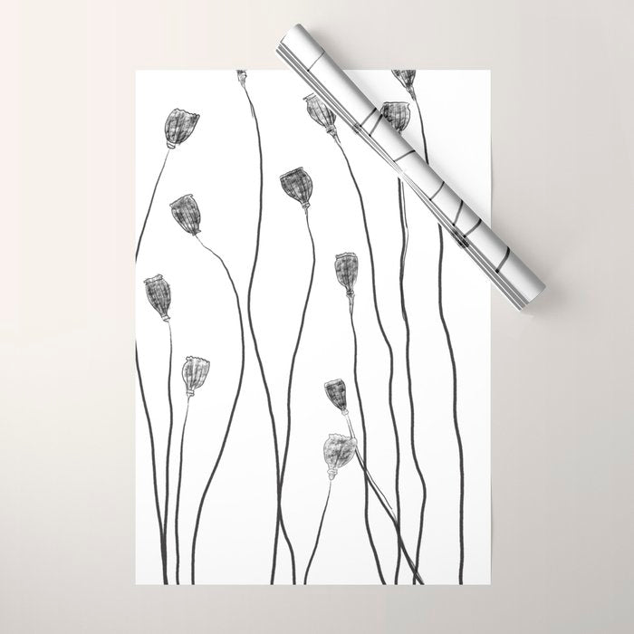 A group of poppy heads Wrapping Paper