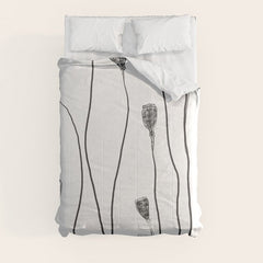 A group of poppy heads Comforter