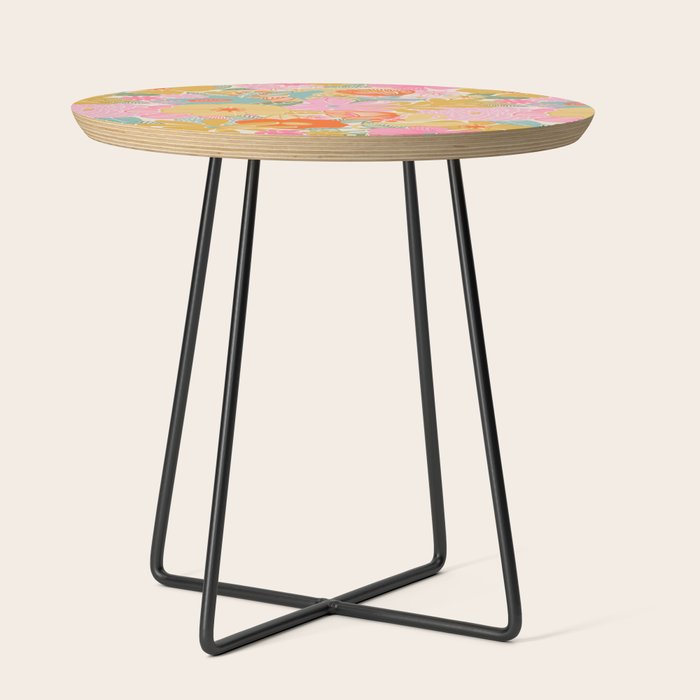 60's Retro Floral Side Table