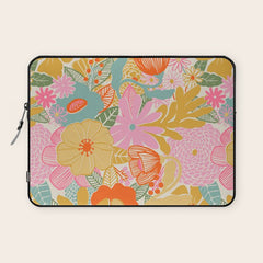 60's Retro Floral Laptop Sleeve