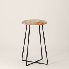 60's Retro Floral Stool