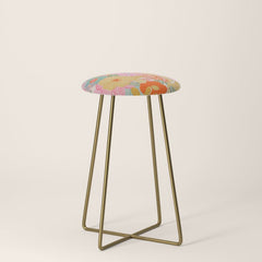 60's Retro Floral Stool
