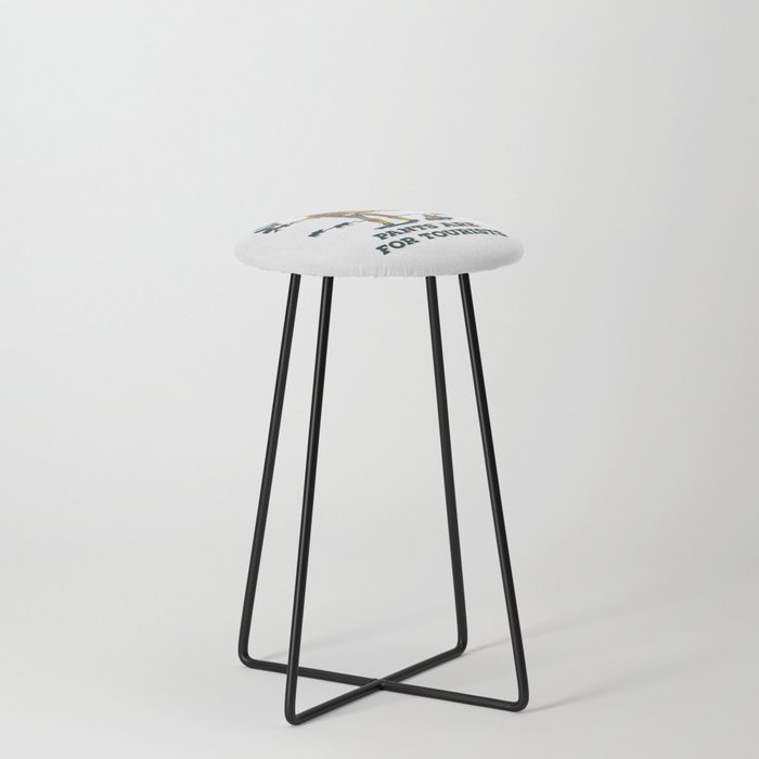 "Montana: Pants Are For Tourists" Funny Retro Cowboy Travel Art Stool