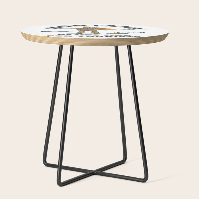 "Montana: Pants Are For Tourists" Funny Retro Cowboy Travel Art Side Table