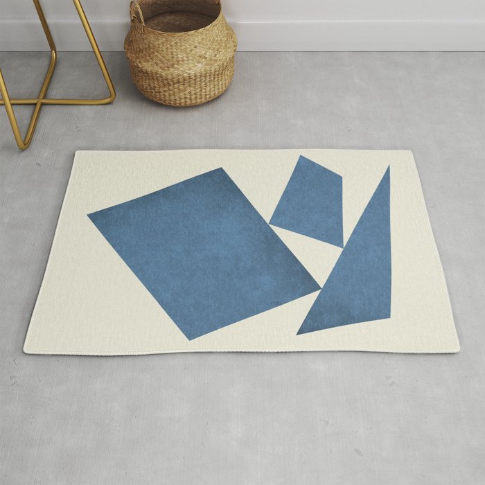 3 Forms Composition - Blue Rug