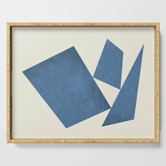 3 Forms Composition - Blue Serving Tray