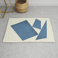 3 Forms Composition - Blue Rug