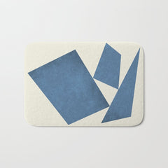 3 Forms Composition - Blue Bath Mat