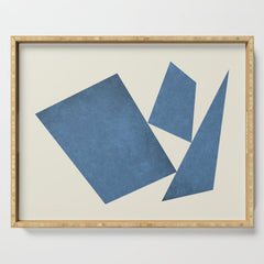 3 Forms Composition - Blue Serving Tray