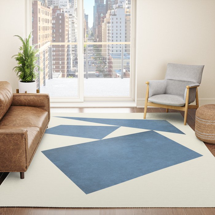 3 Forms Composition - Blue Rug