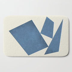 3 Forms Composition - Blue Bath Mat