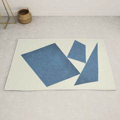 3 Forms Composition - Blue Rug