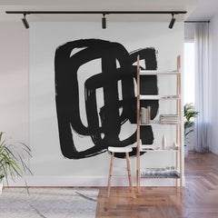 A Heavy Thought White Background Wall Mural