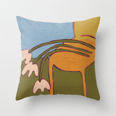 3 Flowers Throw Pillow