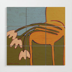 3 Flowers Wood Wall Art