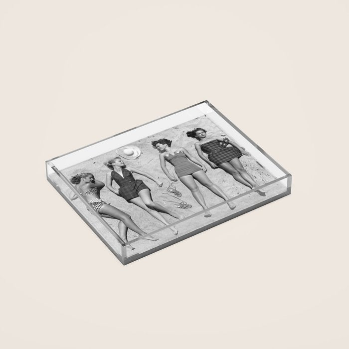 4 Girls Sunbathing Acrylic Tray