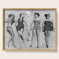 4 Girls Sunbathing Serving Tray