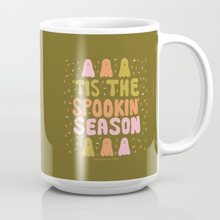 Tis the Spookin Season in Green Coffee Mug
